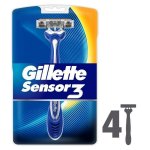 Gillette Sensor3 Sensitive Disposable Razors x 4