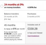 Virgin balance transfer credit card. 24 months 0% with a 0% transfer fee