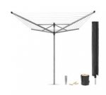 Brabantia Lift-O-Matic Rotary Airer with Accessories, 50 m - Silver Amazon Prime Day Price lightning deal