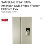 Samsung American style fridge freezer