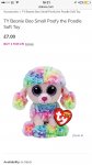 TY Beanie Boo Small Poofy the Poodle Soft Toy x3