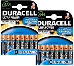DURACELL 2 x LR03/MX2400 Ultra Power AAA Alkaline Batteries - 8 pack. 16 x AAA
