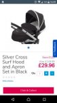 Silver Cross Surf hood and apron pack. £29.96 - normally £150 @ ToysRus C&C