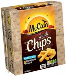 McCain Quick Chips Straight or Crinkle Cut (4 x 100g) was £1.50 now £1.00 @ Iceland