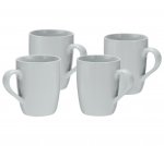 ColourMatch Stoneware 4 Piece Mug Set - Dove Grey