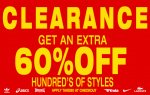 60% Extra Off Clearance