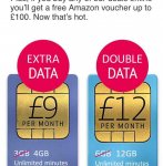  Upcoming BT sim only deals - e. g Unlimited mins, texts and 12gb of data for £12 a month,12 months contract plus an amazon or iTunes gift card for £70 - £144