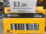 10x AA Super Alkaline Batteries @ Home Bargains £1.59