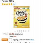 Prime members- amazon pantry 750g of crunchy nut cornflakes