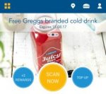  FREE Hot Drink & FREE Cold Drink when signing upto Greggs Rewards