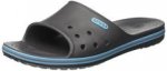 Crocs Crocband2slide, Unisex Adults' Slid Sandals, Grey Graphite/Electric Blue), 6 UK 39-40 EU - Prime