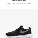 Nike roshe one older kids Nike store online - £16.47 (free delivery for Nike + subscribers)
