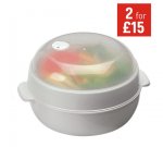 HOME 21cm 2 Tier Microwave Steamer