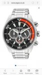 Citizen Men's Eco-Drive Orange and Black Chronograph Watch ARGOS £79.99