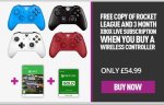 Xbox wireless Controller + Rocket League + 3 months Xbox Live subscription £54.99 @ Game