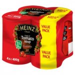 Heinz Classic Cream of Tomato Soup (4 x 400g) was £3.29 now £2.00 (50p a can) (Rollback Deal) @ Asda