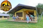 1 night luxurious glamping with 2 days park entry plus splash zone & dinosaur park entry for upto 2 adults & 4 kids / £23.17ppwith code