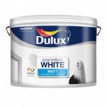 Dulux 10L Matt Emulsion Paint Pure Brilliant White
