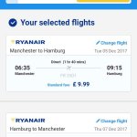 Manchester to Hamburg cheap flights with Ryanair £20.00 Rtn