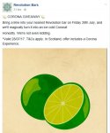Bring a lime to a Revolution bar on Fri 28th July and swap it for a Corona