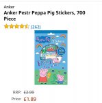 Peppa pig stickers 700 piece 1.89 @ Amazon Prime Now (add-on item)