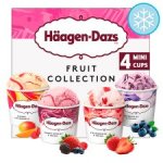 Haagen Dazs Caramel/fruit Ice Cream Minicups 4X100ml