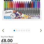  Sharpie Limited edition set 30 £8 from £22. C&C Tesco