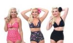 Retro High-Waisted Ruched Bikini sets now £13.98 delivered at Groupon