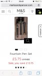 Fountain Pen Set From M&S C&C ideal Christmas present?