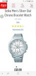 Seiko Men's Silver Dial Chrono Bracelet Watch £69.99 @ Argos