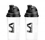 LA Muscle 700ml Shaker -Highest quality, Patented German-Made screw-top, Easy Mixing 1 x pack of x2 2 pack of x4 (Prime & Non Prime)