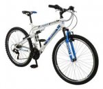 Boss Men's Astro Mountain Bike - Blue/White, Size 26