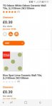 B and Q tiles a pack of 25 in-store