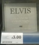 Elvis The Platinum Collection featuring 75 Original Hits on 3CDS £3.00 @ Tesco In-store only