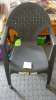 Dark grey resin garden seat