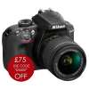 Nikon D3400 Digital SLR Camera with 18-55mm AF-P VR Lens with cashback