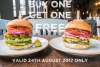 BOGOF on National burger day at Handmade burger company on 24 Aug only