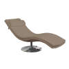 DWELL Swivel base faux leather lounger stone &pound;133 70% off