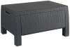 Keter Corfu Outdoor Garden Coffee Table with Storage - Graphite