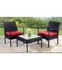 3-Piece Rattan-Effect Lounge Set Red/Black (potentially with code / inc delivery)