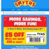  £5 off £25 at smyths toys till 28.08.2017. instore and online