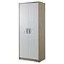 Delta 2-Door Oak Effect Wardrobe, White