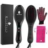 MiroPure Ionic Hair Straightener Brush with Heat Resistant Glove