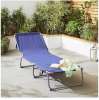 Tesco Direct Navy Folding Sun Lounger