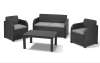 Allibert by Keter Carolina Outdoor 4 Seater Rattan Lounge Garden Furniture Set