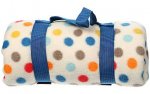 Spotted Fleece Travel Blanket