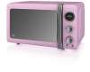 Swan SM22030PN Retro Digital Microwave, 800 W, Pink