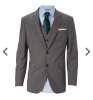 Gray tailored suit jacket