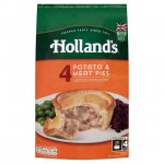 Holland's Potato & Meat Pies / Holland's Cheese & Onion Pies (4 per pack)