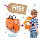 Trunki Tipu suitcase with free Chuckles Paddlepak 15% off for new email protected]